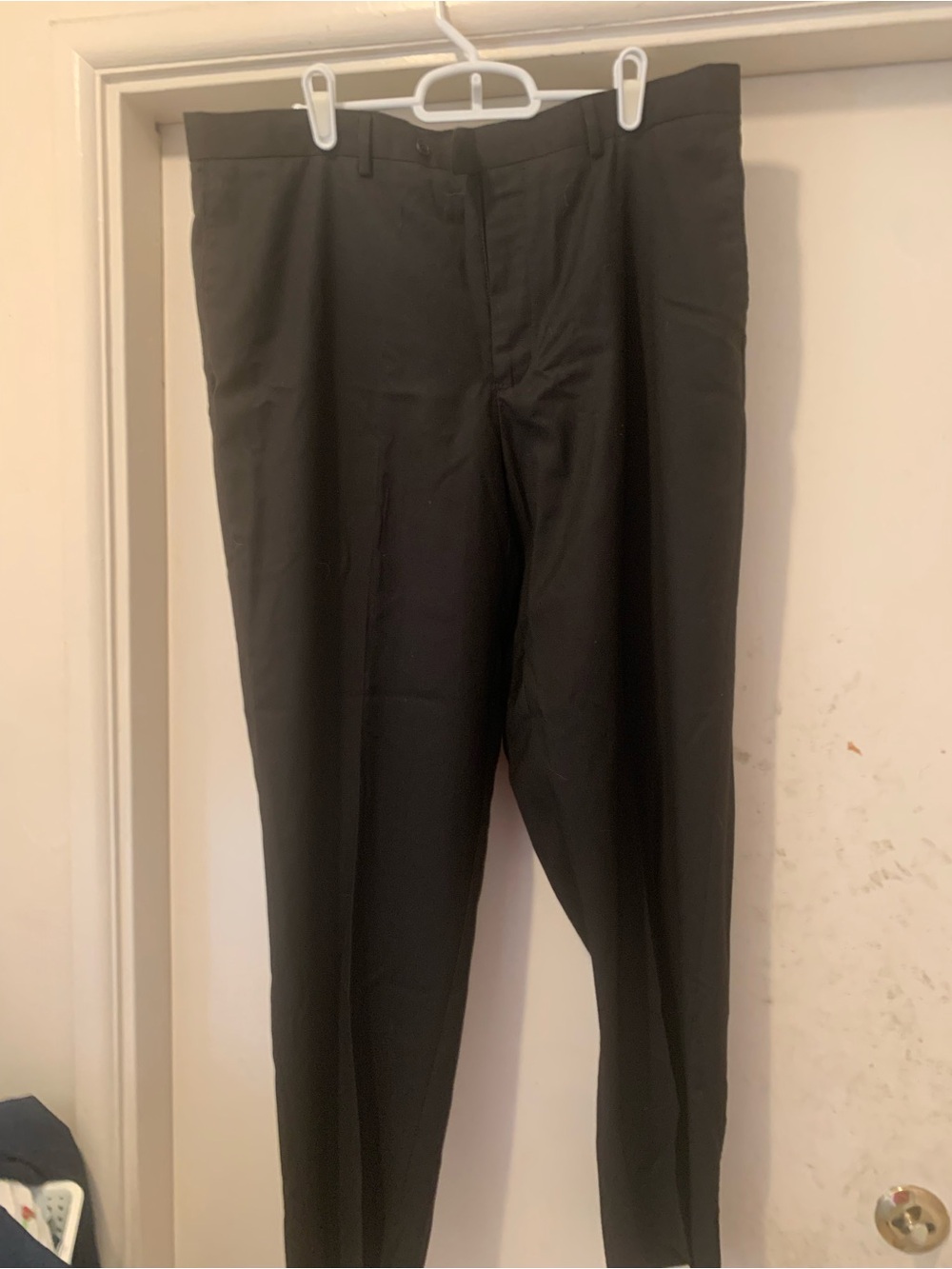 Angelo Rossi Men’s Black Dress Pants - Classic Tailored Fit